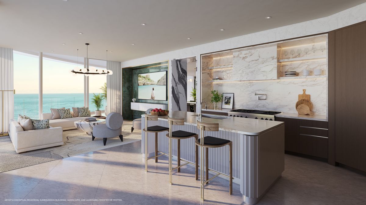 Lower Ocean Penthouse kitchen