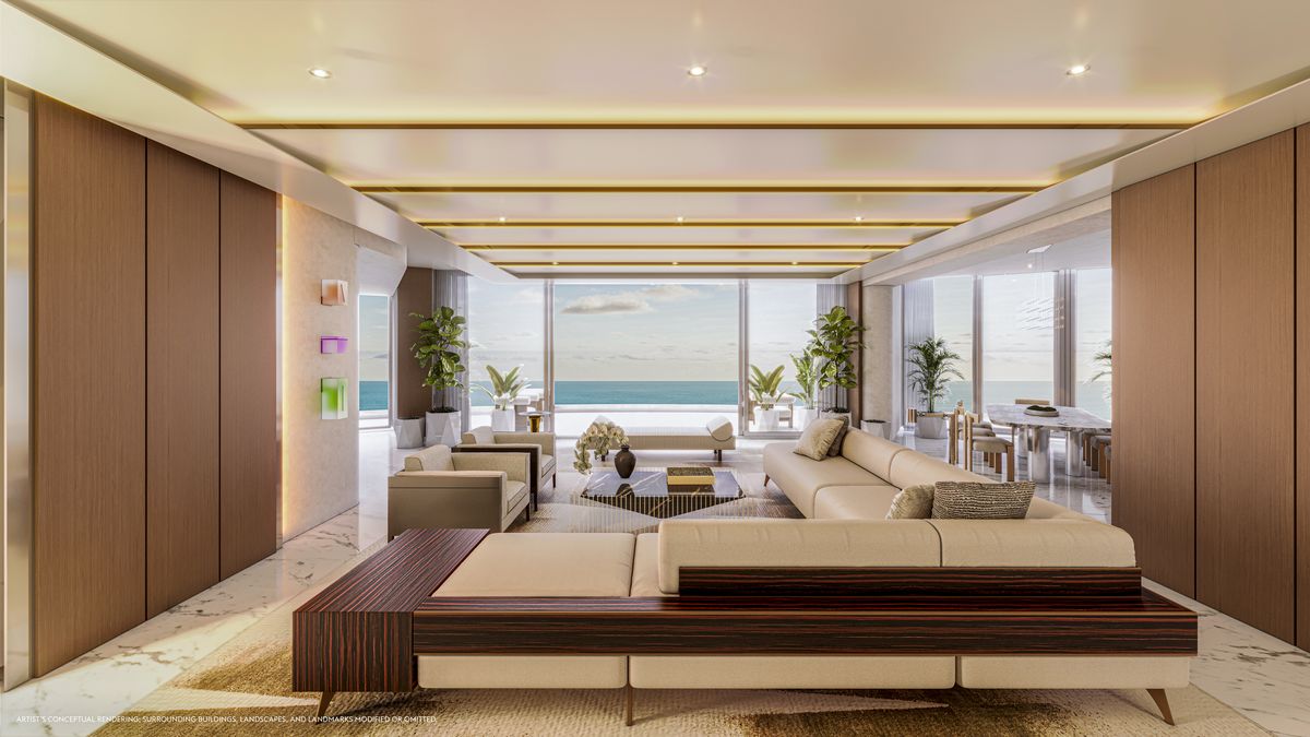 Bay Penthouse living room
