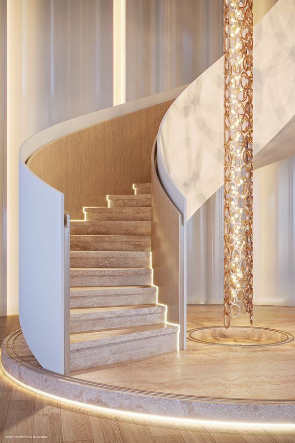 Ocean Penthouse grand staircase