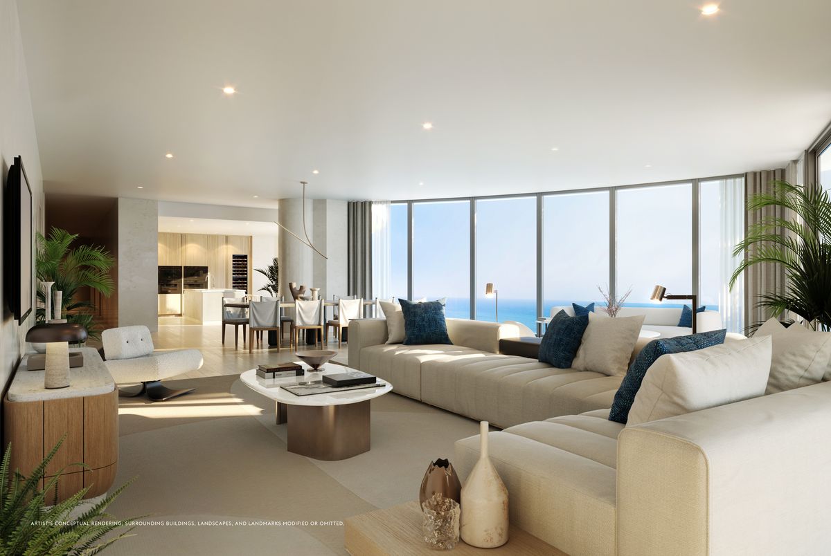 Residence A  Living Room and Kitchen